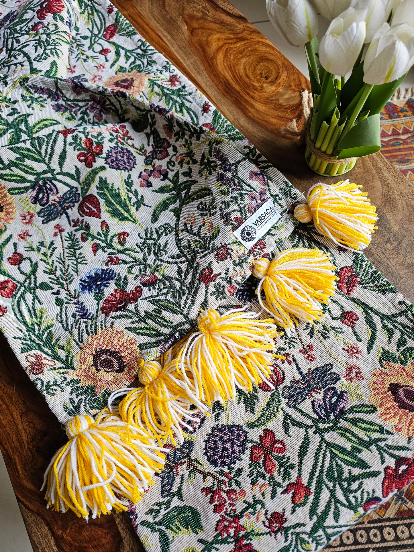 vibrant table runner varsaca