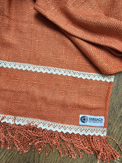 vintage lace table runner with tassels