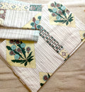 white Jaipuri floral bedsheet 90x108 king size