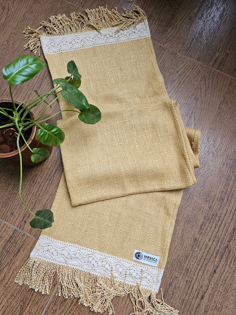 yellow cotton table runner India